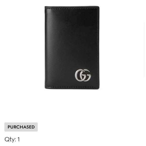 Gucci black smooth leather wallet 🔥 - Picture 1 of 4